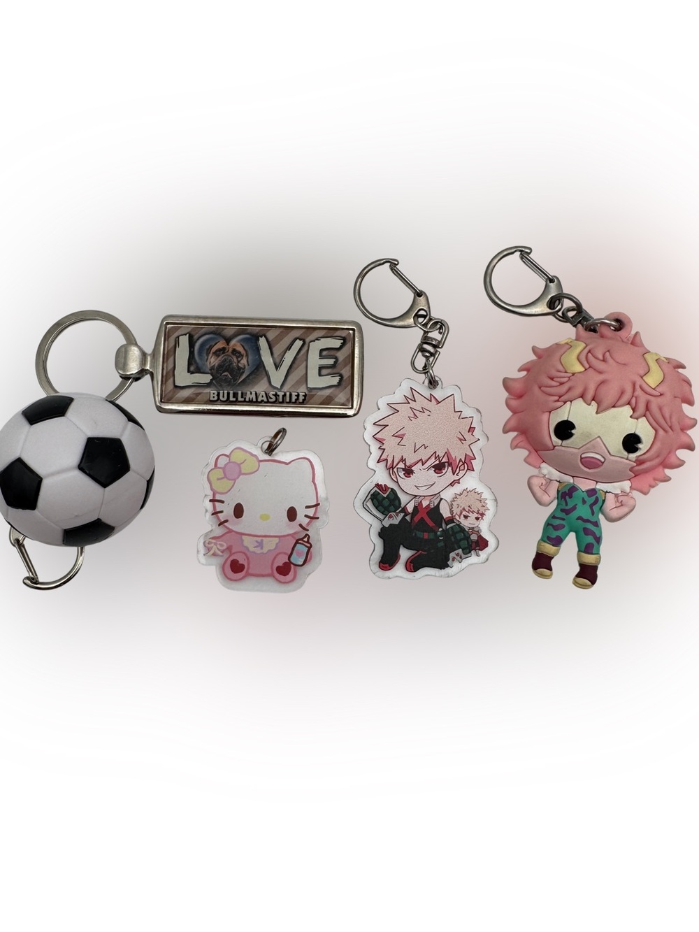 My Hero Academia Keychain Lot Hello Kitty Bullmastiff Soccer Ball Anime Charms